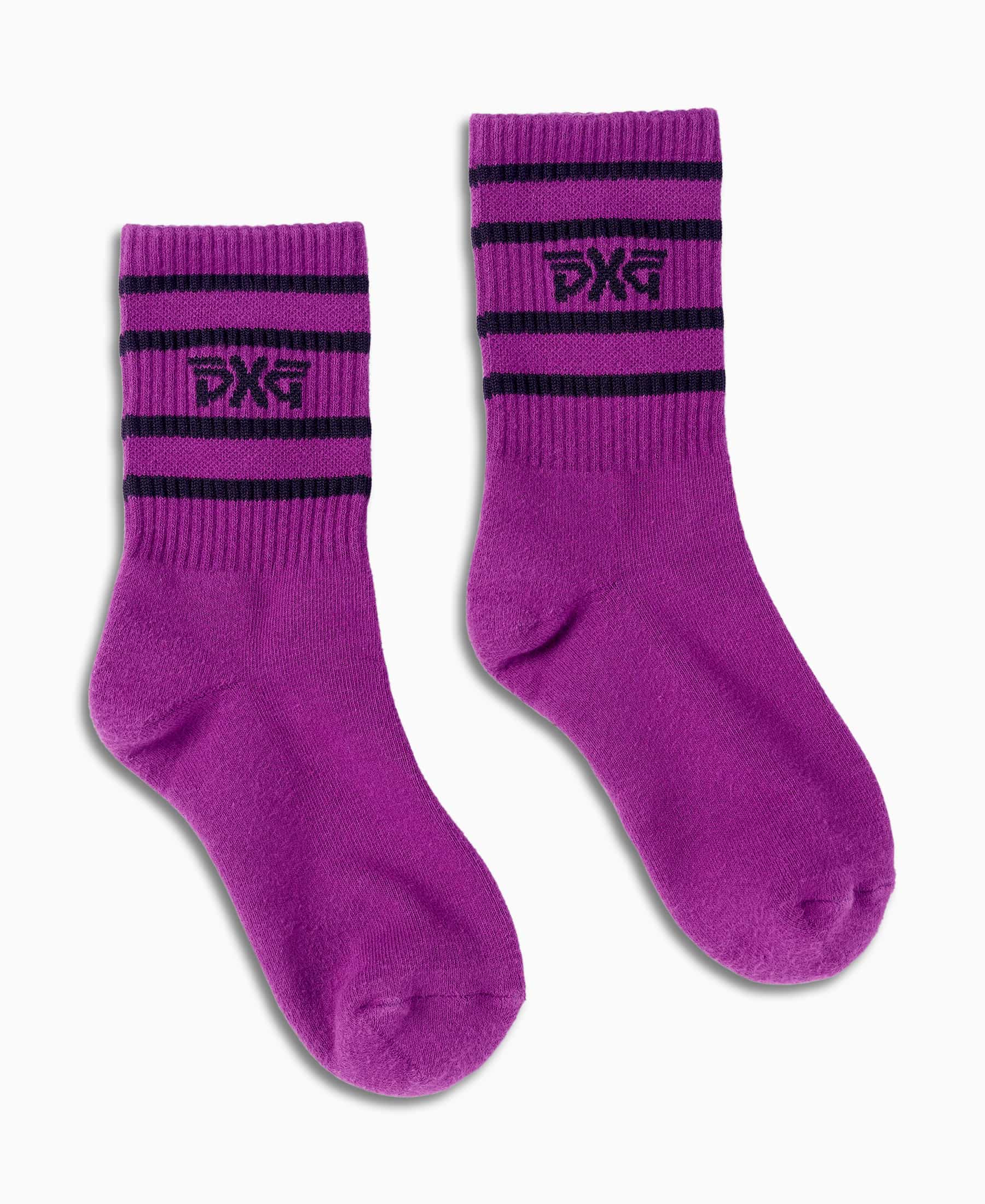 Mi-chaussettes à rayures pour femmes 